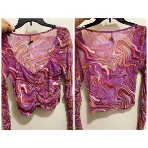 Pink long sleeve top